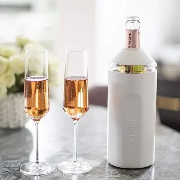 Vinglace Wine Bottle Insulated Chiller Portable White NWTs - Picture 2 of 9